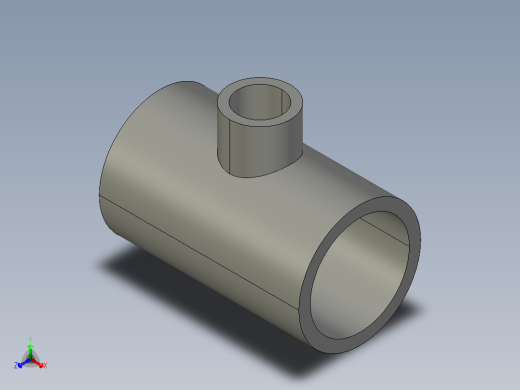 船舶管路系统SeaCor_Molded_ReducingTee_SxSxS_37J101209_1.5in x 0.5in正等轴测缩略图