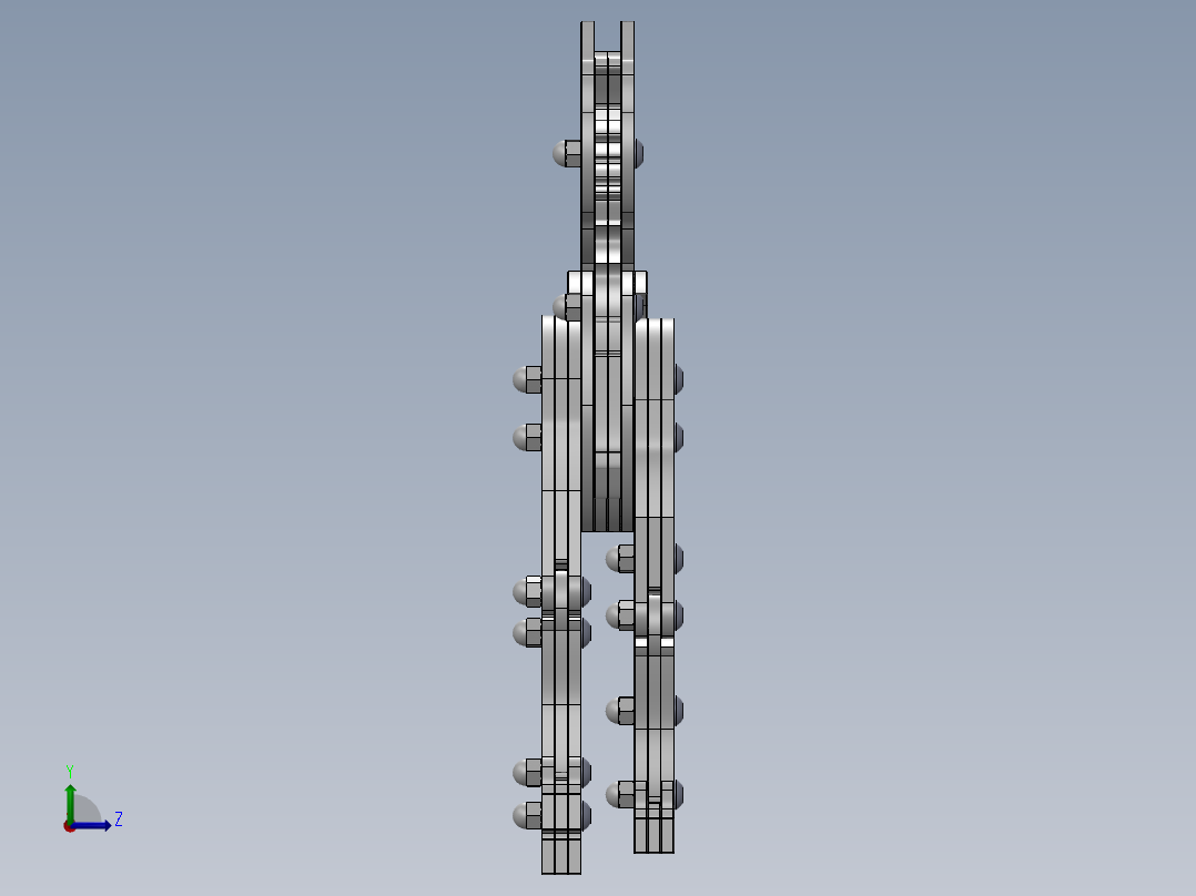 激光下料拼图马AutoCAD, Parasolid, SOLIDWORKS 2016左视图