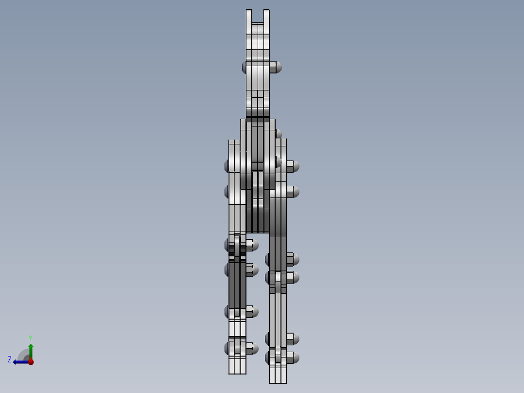 激光下料拼图马AutoCAD, Parasolid, SOLIDWORKS 2016右视图