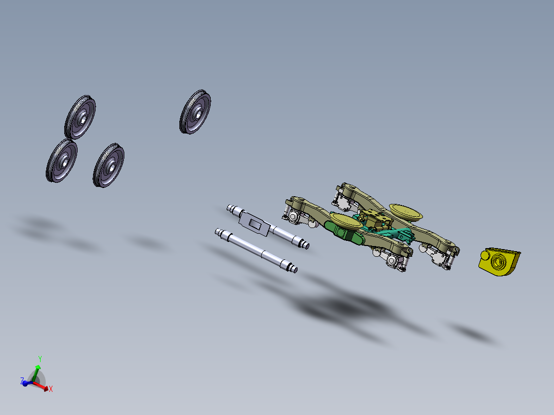 020-动力车转向架的装配体