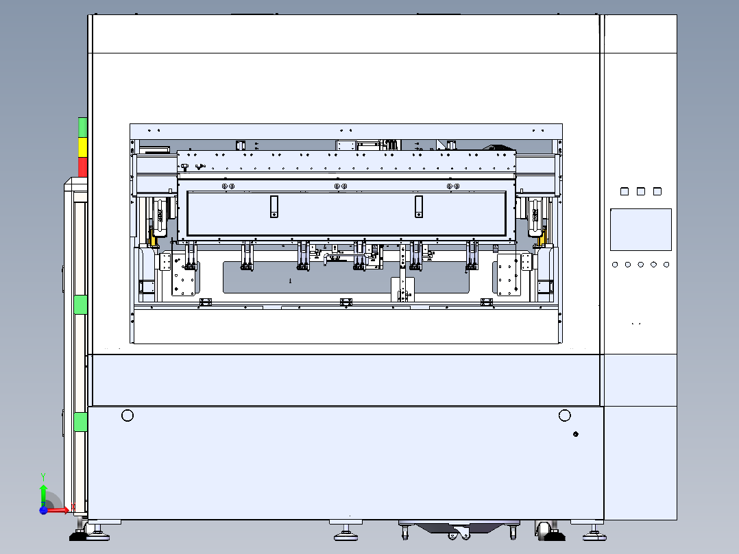 抛光机上下料设备sw19可编辑前视图