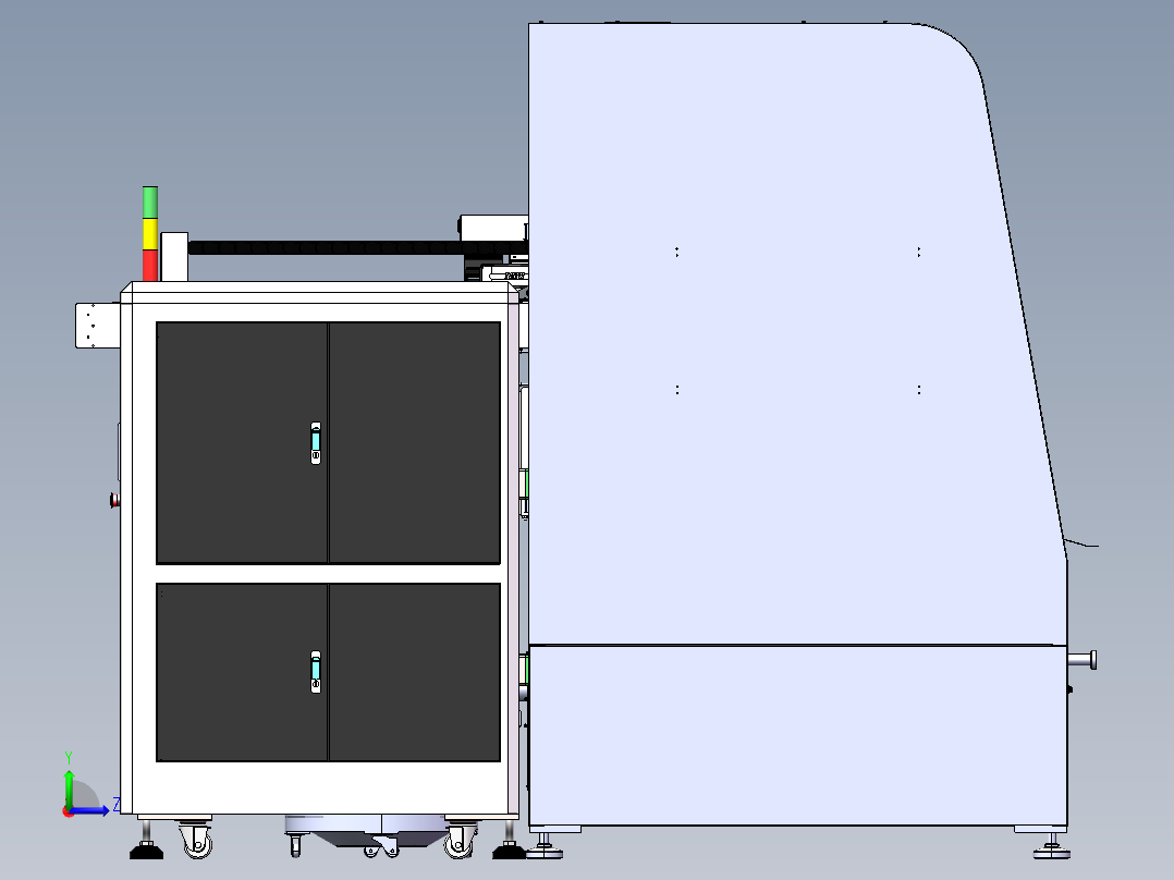 抛光机上下料设备sw19可编辑左视图