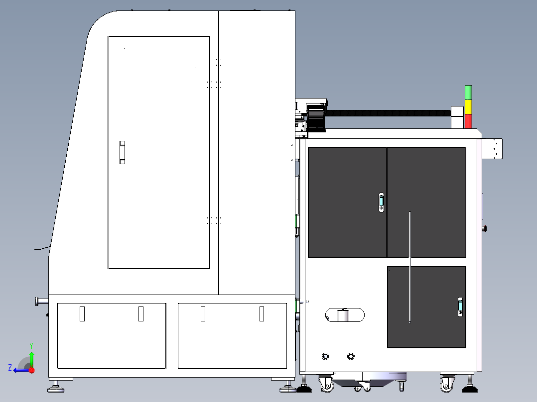 抛光机上下料设备sw19可编辑右视图