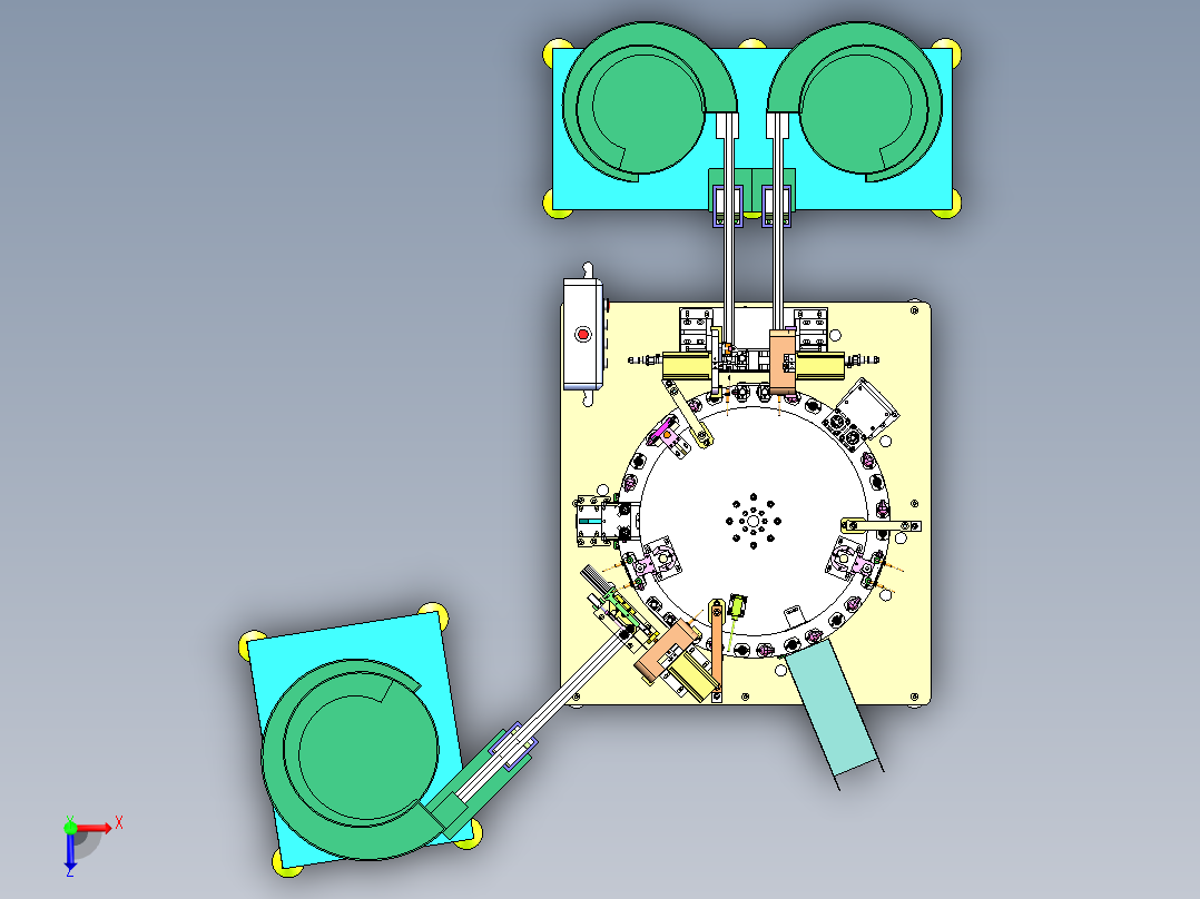 头帽组装检测机sw17可编辑俯视图