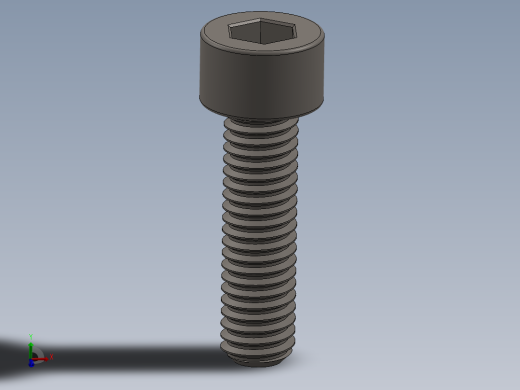 Screw_DIN_912_M6x22F_A2.SLDPRT公制内六角螺钉