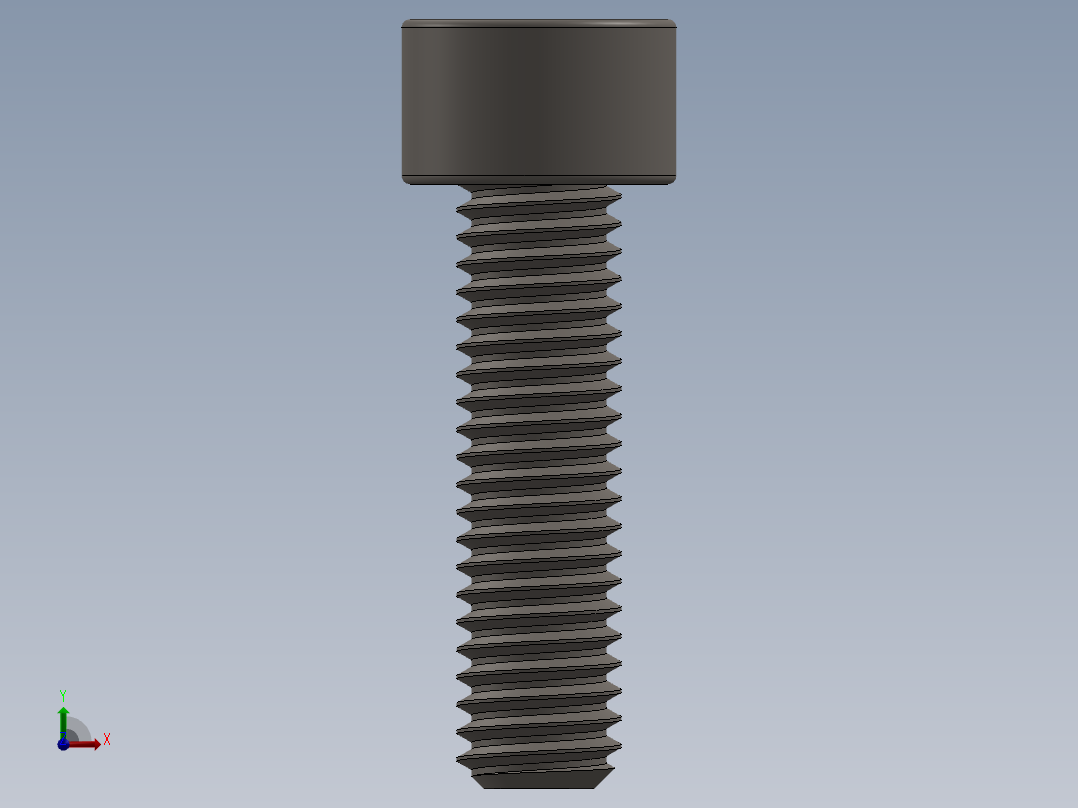 Screw_DIN_912_M6x22F_A2.SLDPRT公制内六角螺钉前视图