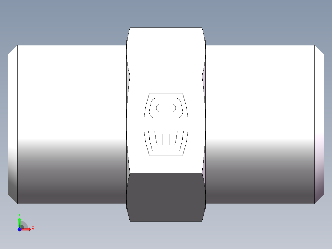 直通接头-G、1D-16前视图