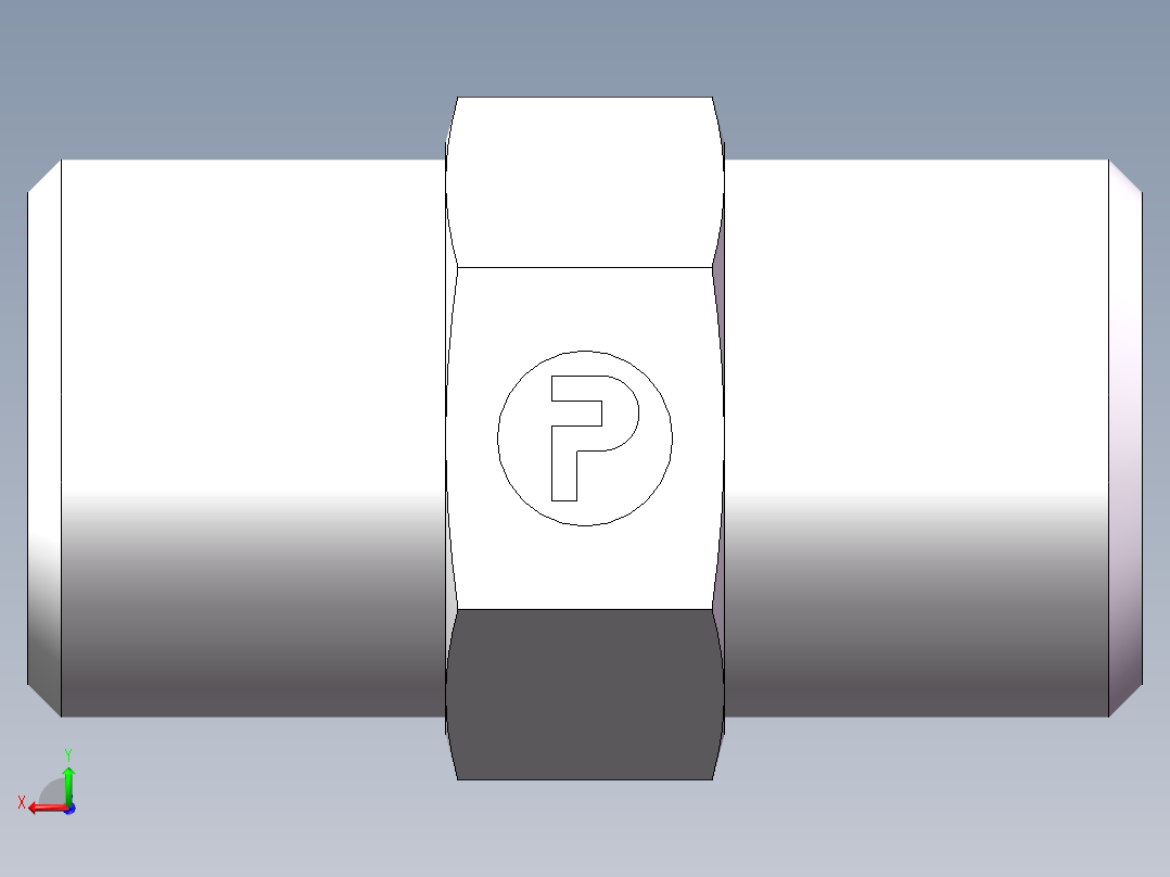 直通接头-G、1D-16后视图