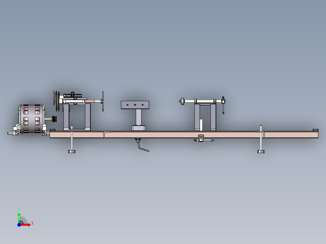 B2004521-自制木工车床前视图