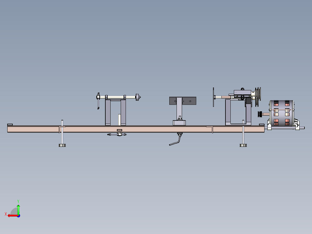 B2004521-自制木工车床后视图
