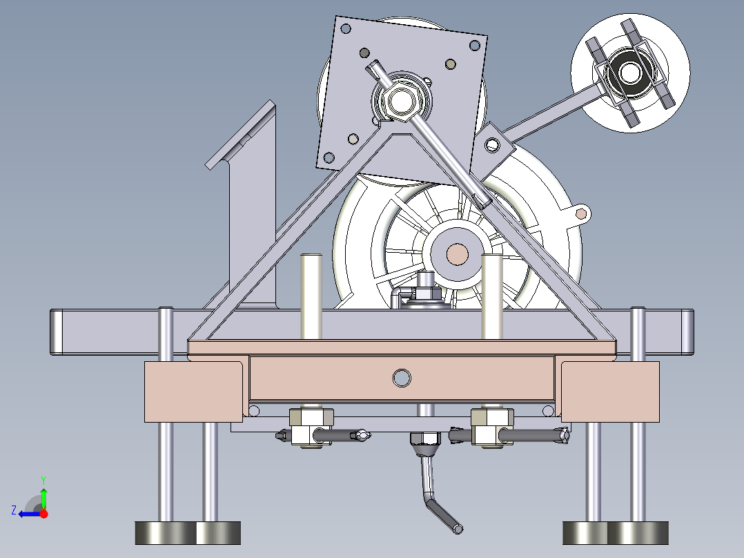B2004521-自制木工车床右视图