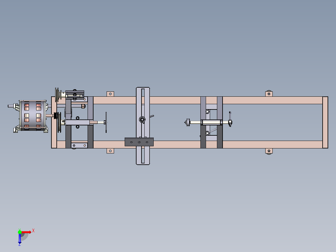 B2004521-自制木工车床俯视图