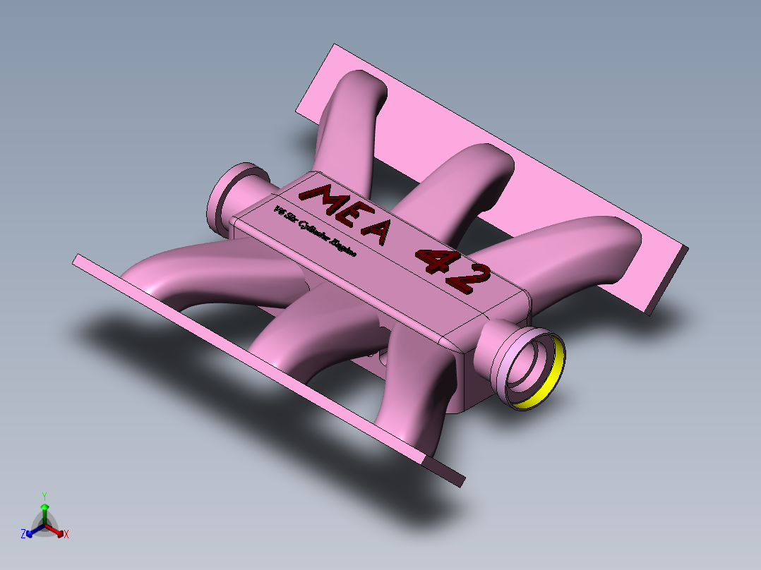 进气歧管正等轴测图