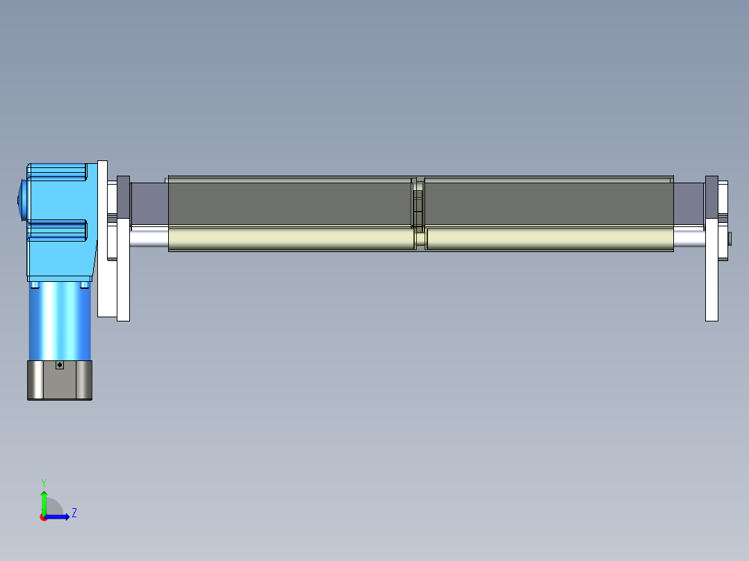 下料流水线左视图