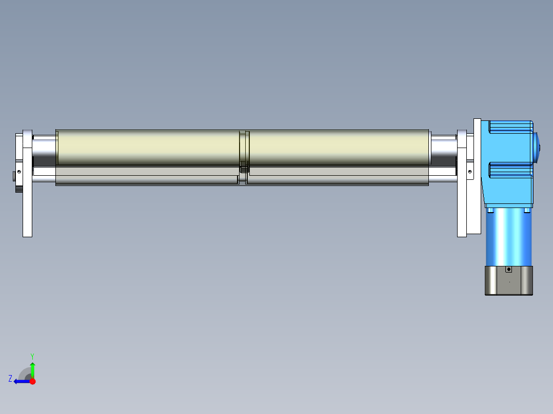 下料流水线右视图