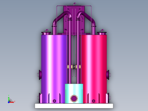 无阀滤池模型图前视缩略图