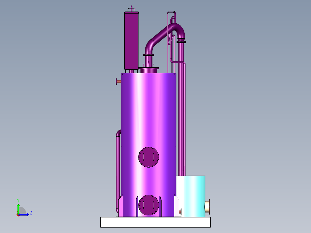 无阀滤池模型图左视图