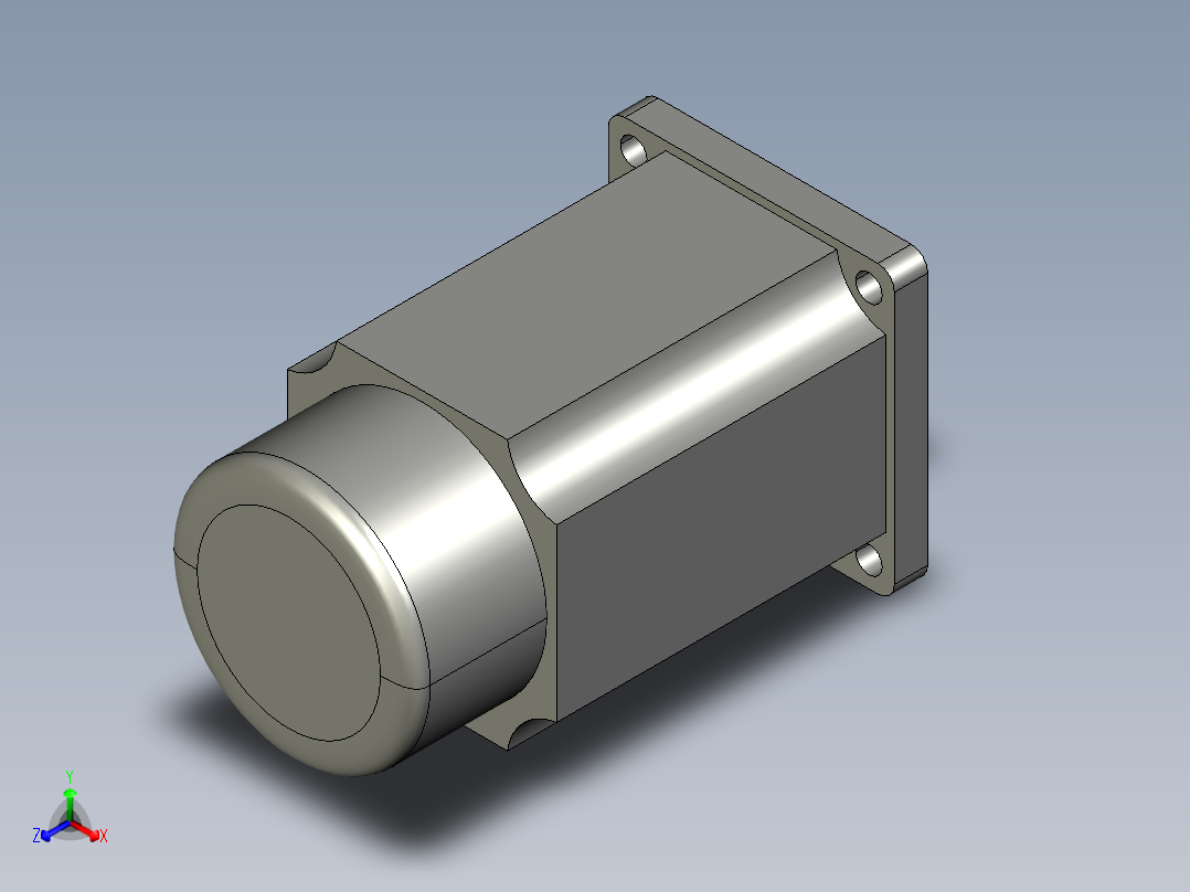 伺服电机MS-90ST(信捷)正等轴测图