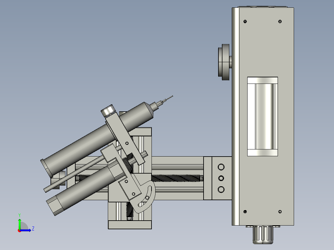桌面台式内侧画圆硅胶注油机左视图