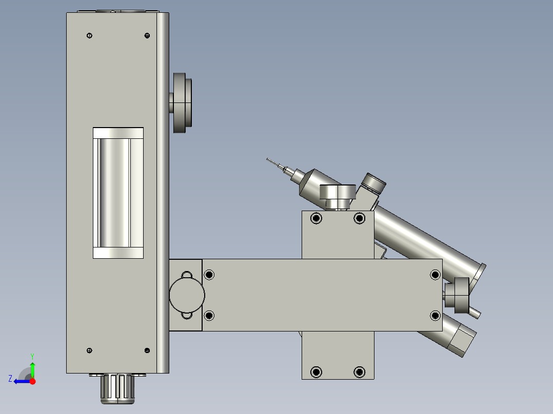 桌面台式内侧画圆硅胶注油机右视图