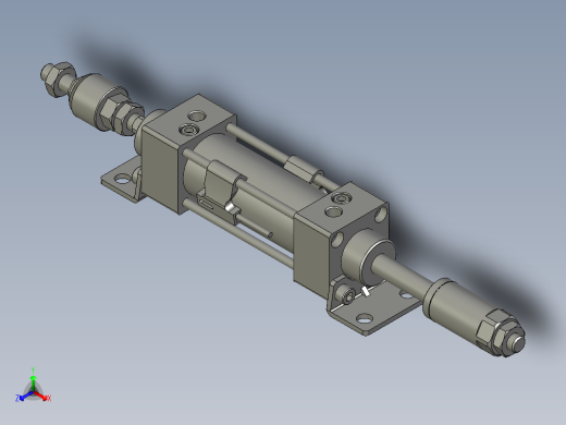 可调气缸SCJ32x50-30SLB(0030)+(CMSG-2)正等轴测缩略图