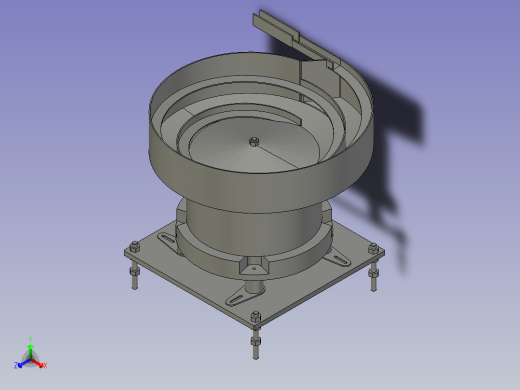上套筒振动盘组件正等轴测缩略图