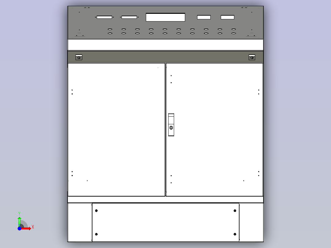AP操作台三维模型前视图