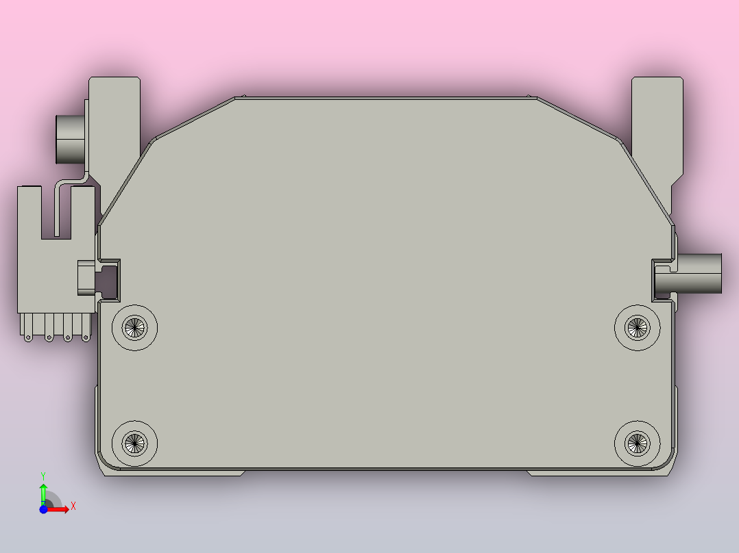 SYS12-BC-500-100W滚珠花健、支撑座、滚珠丝杠、交叉导轨、直线模组.STEP前视图