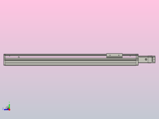 SYS12-BC-500-100W滚珠花健、支撑座、滚珠丝杠、交叉导轨、直线模组.STEP右视缩略图