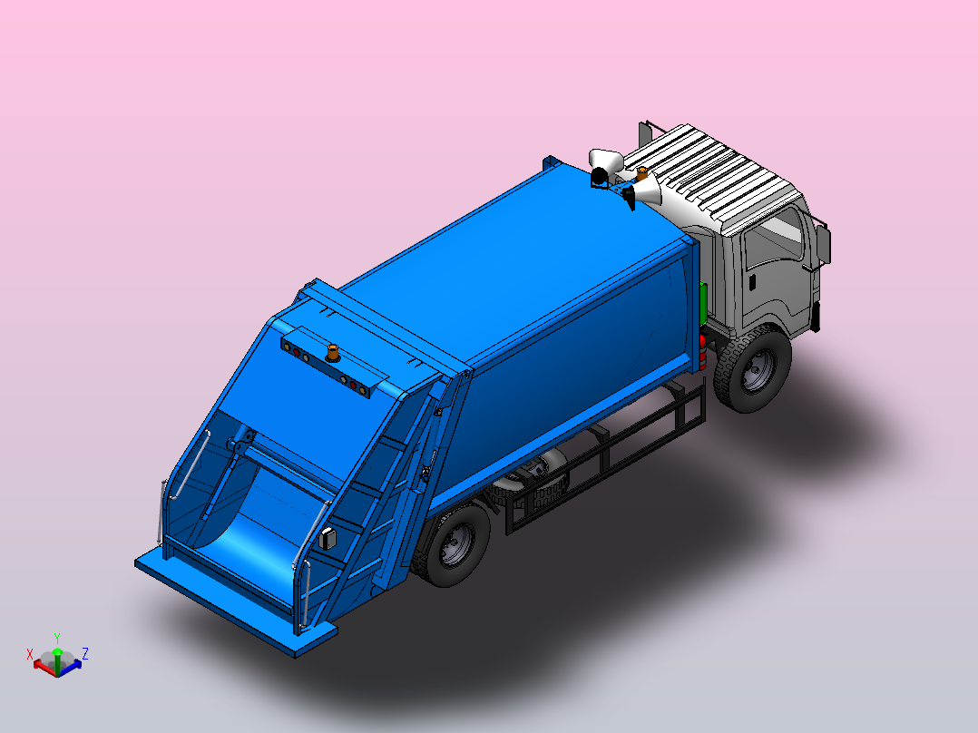 压缩式垃圾收集车主视图