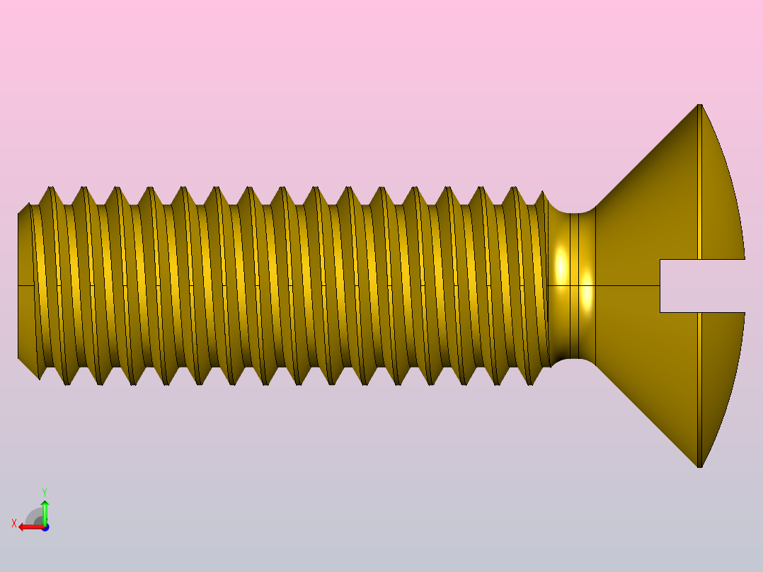 开槽半沉头螺钉M1-M10后视图