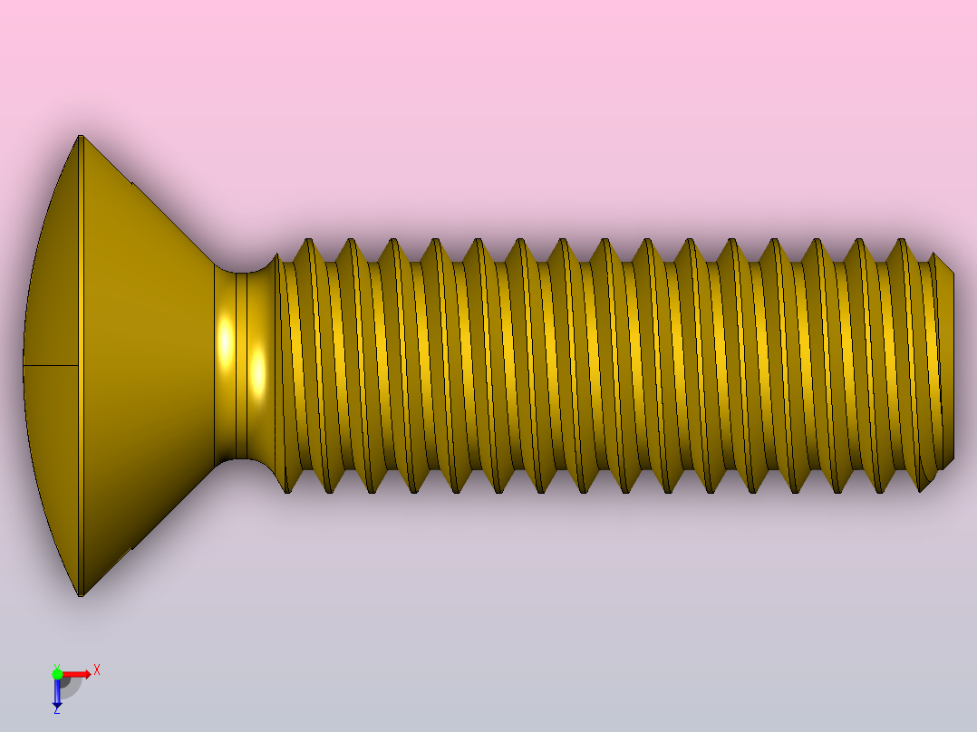 开槽半沉头螺钉M1-M10俯视图