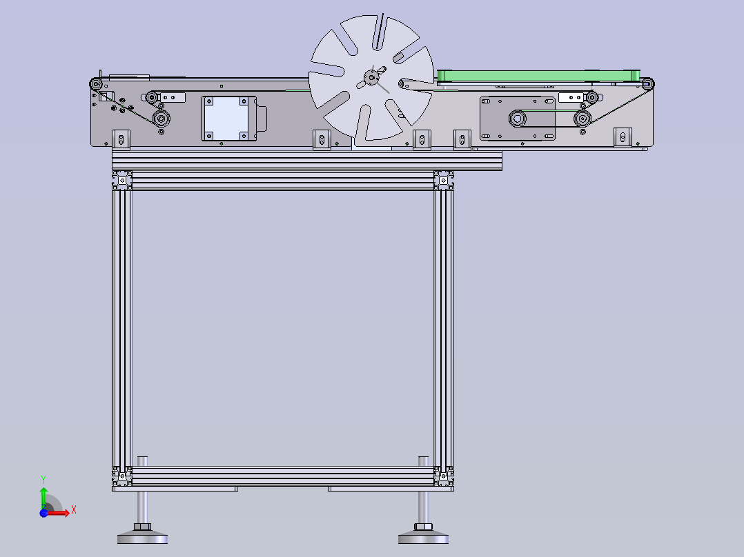 翻转传输机构前视图