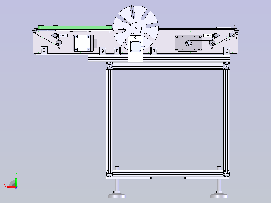 翻转传输机构后视图