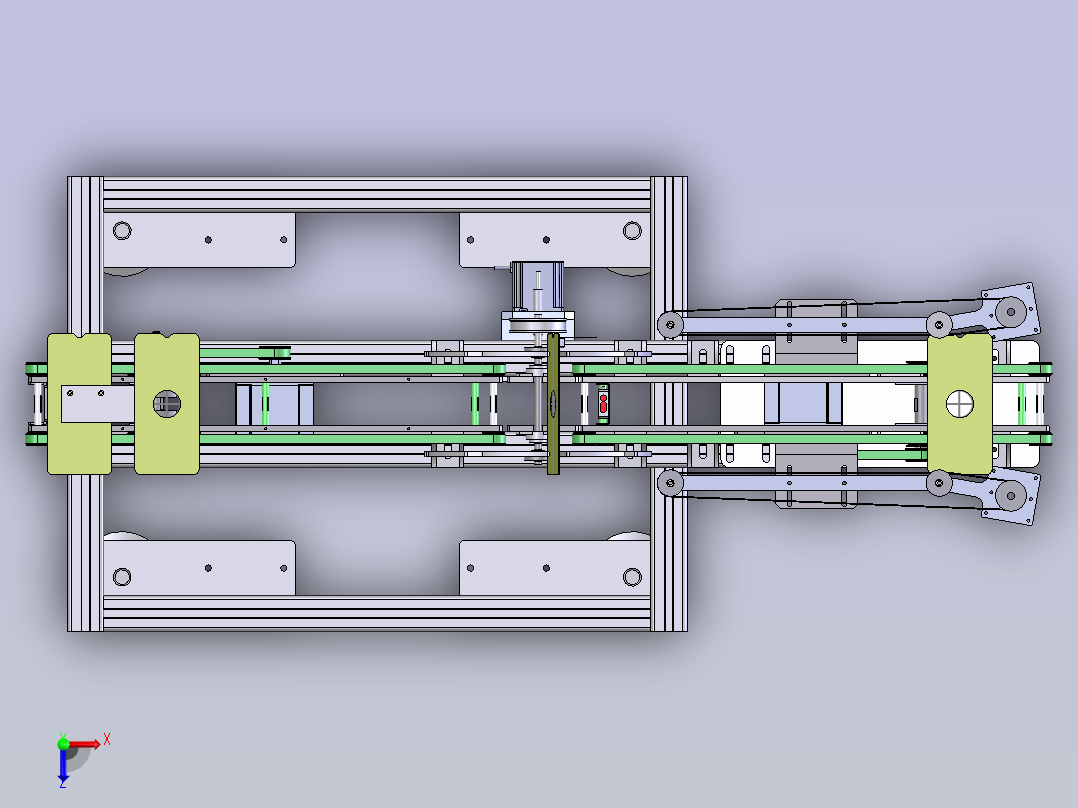 翻转传输机构俯视图