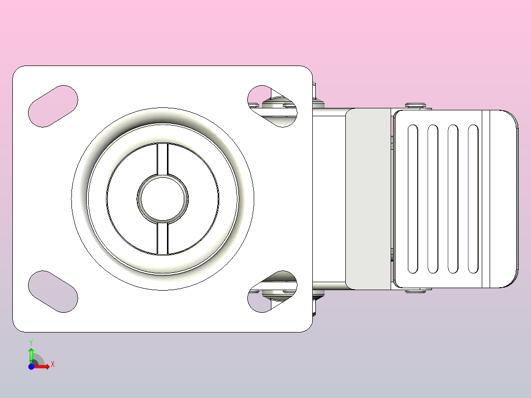GH-100-BSF中荷重脚轮[GH-100-BSF]前视图