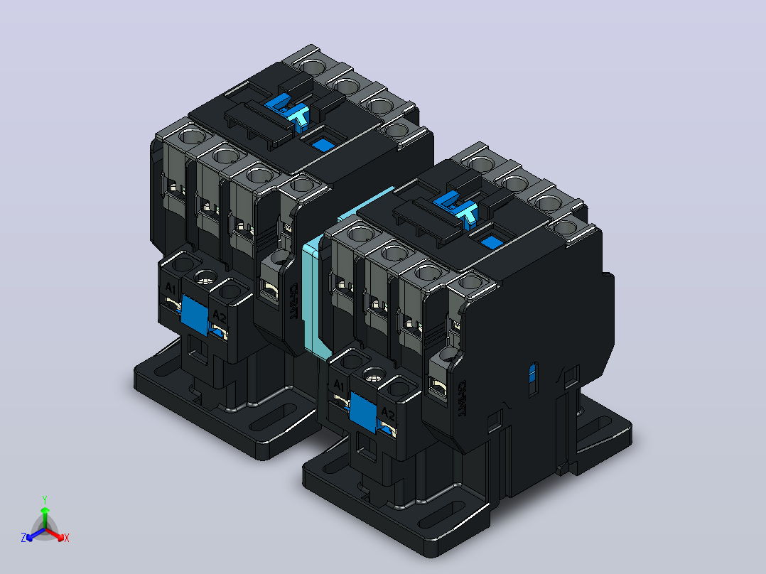NXC-25_N～38_N交流接触器三维模型202204主视图