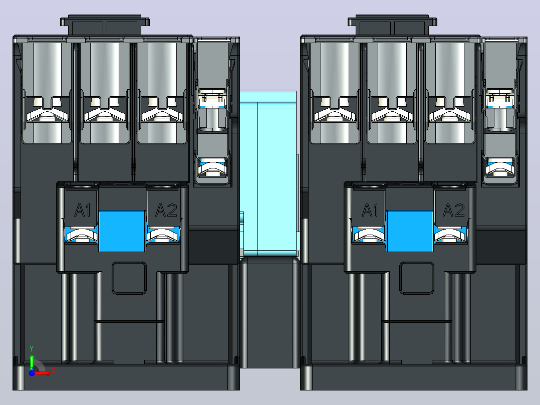 NXC-25_N～38_N交流接触器三维模型202204前视图