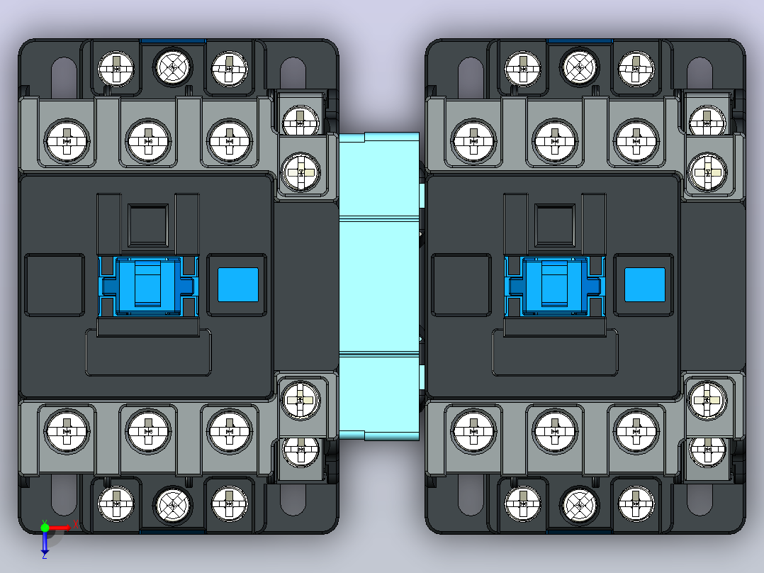 NXC-25_N～38_N交流接触器三维模型202204俯视图