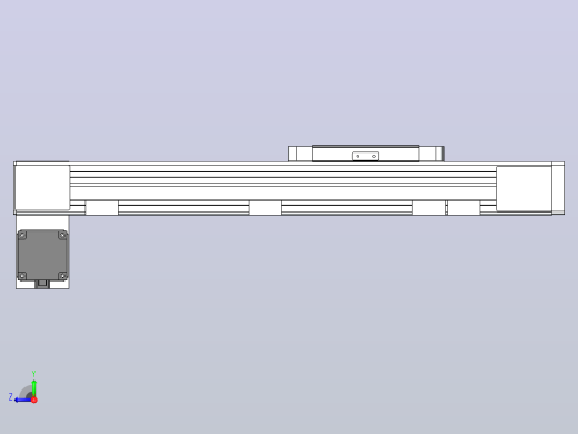 DMEB65-RDCR欧规同步带模组直线模组（电机右下折）[DMEB65-L15S300-DT400-C2U-RDCR]右视缩略图