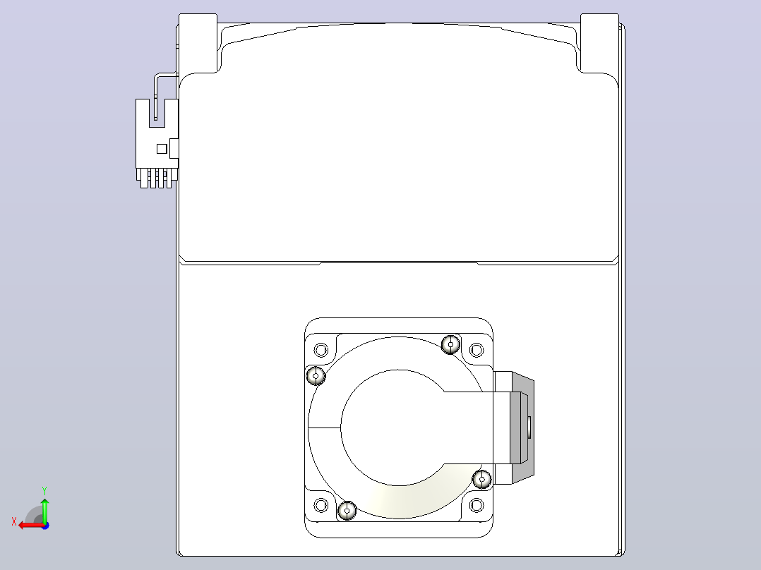 日规模组半封闭丝杆TPA-HNR-140D-2010C-L400-MP-C-P40-N3后视图