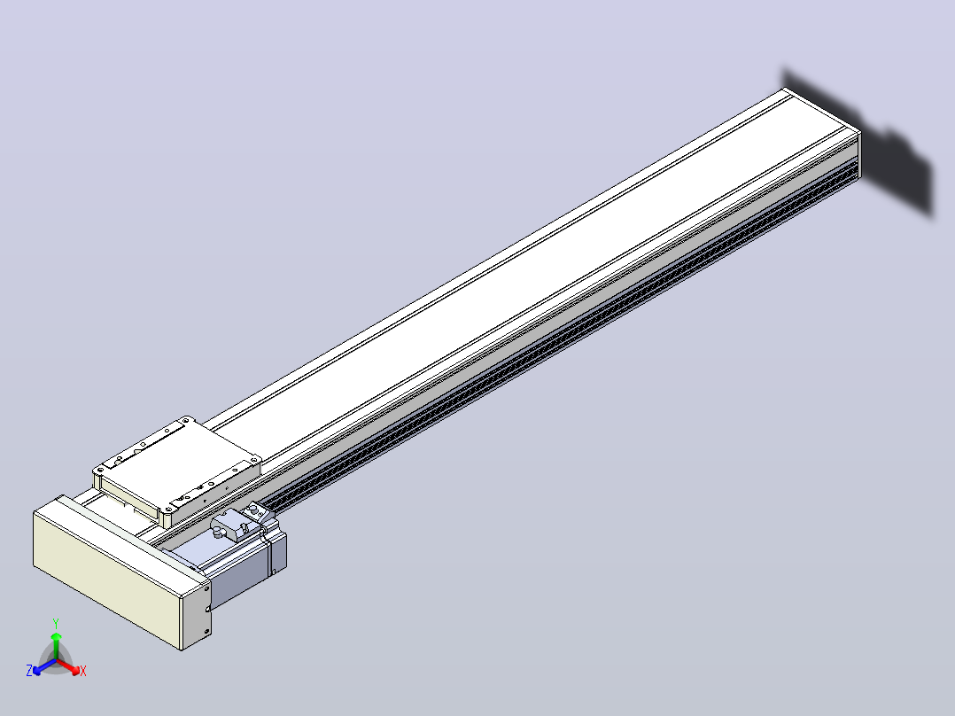 滚珠丝杠直线轴带导轨全封闭TPA-HCR-105D-1610C-L750-MR-C-P40-N3主视图