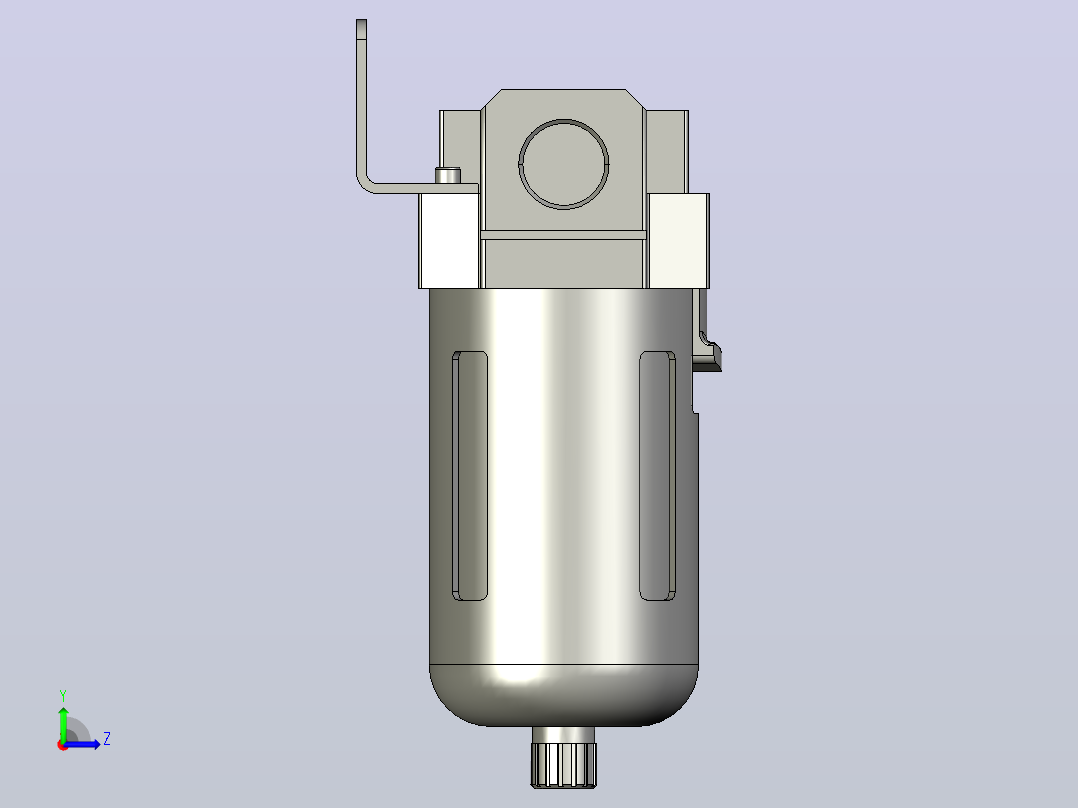 气源处理元件HAF1000-5000空气过滤器[HAF4000-04(D)]左视图