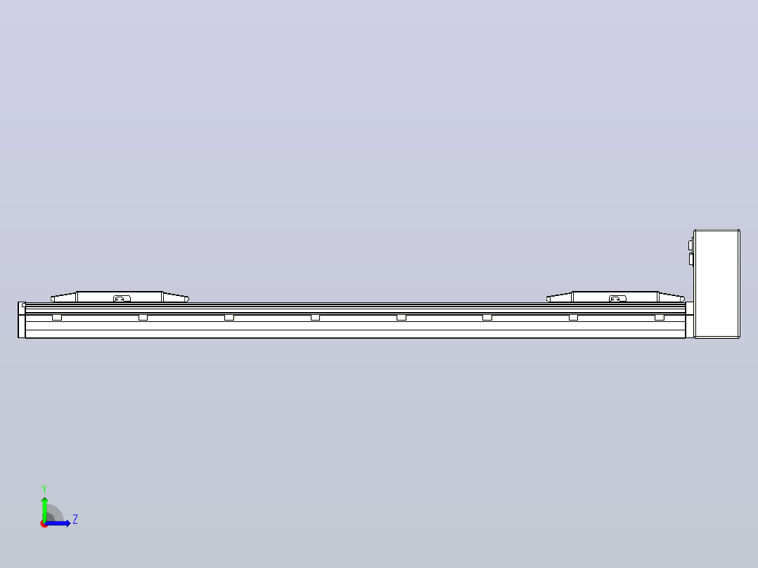 皮带直线轴双滑块型TPA-GCBS-150-P80-L300-LU-M75-N3左视图
