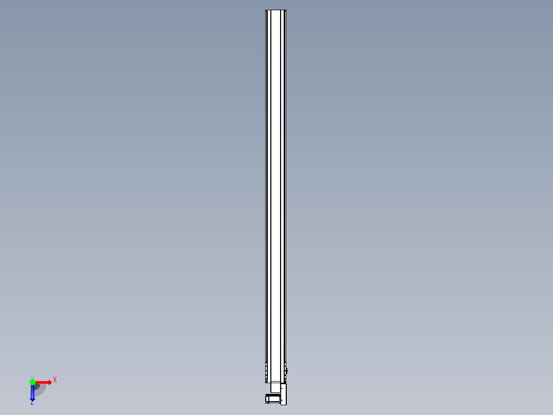 皮带直线轴半封闭可选导轨TPA-HNB-175D-140-L2900-MR-C-P75-N3俯视图