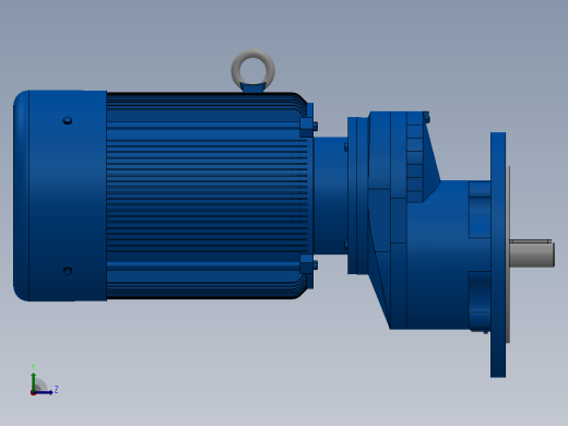 RXF67法兰轴伸式安装斜齿轮减速机RX67-Y3-4P-100-M1-0°-Φ250左视缩略图