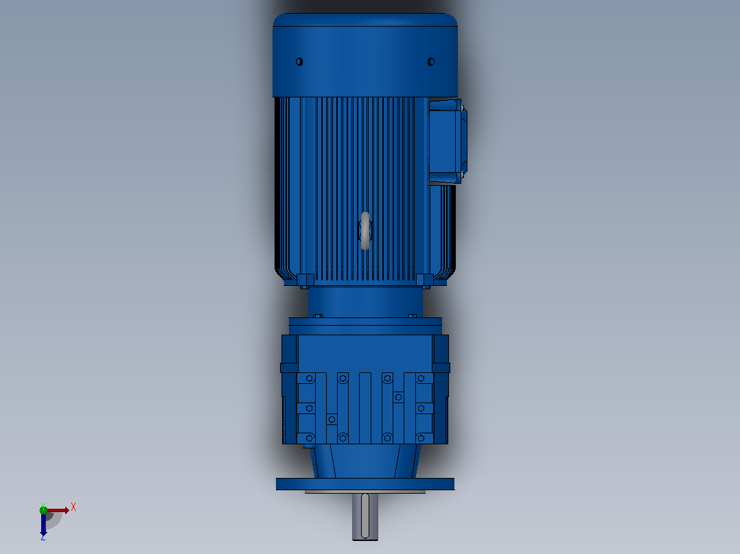 RF17法兰轴伸式安装斜齿轮减速机RF17-Y0.25-4P-71-M1-0°-Φ120俯视图