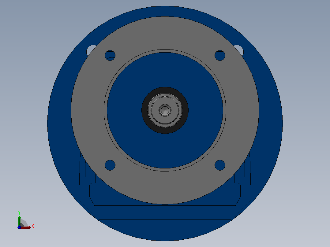 RF47ZP斜齿轮减速机RF47-3.83-M1-P100-Φ200前视图