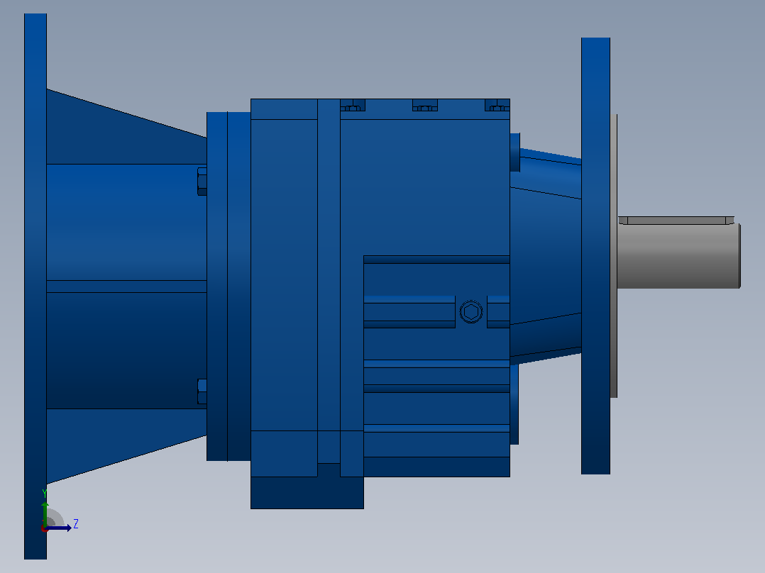 RF47ZP斜齿轮减速机RF47-3.83-M1-P100-Φ200左视图