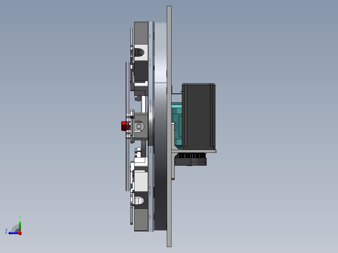 分割器旋转自动夹紧装置sw16可编辑右视图